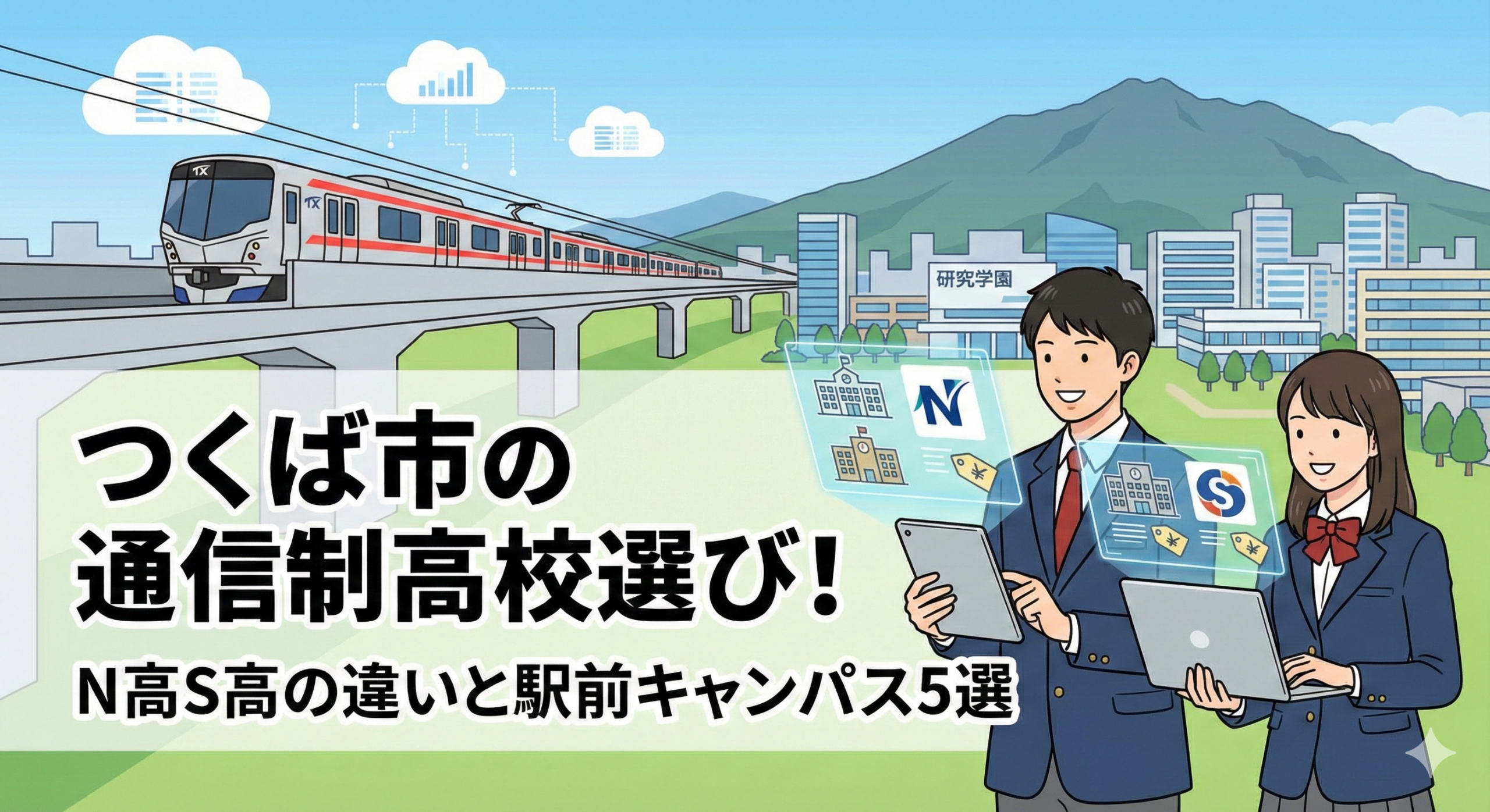 つくば　N高校　S高校