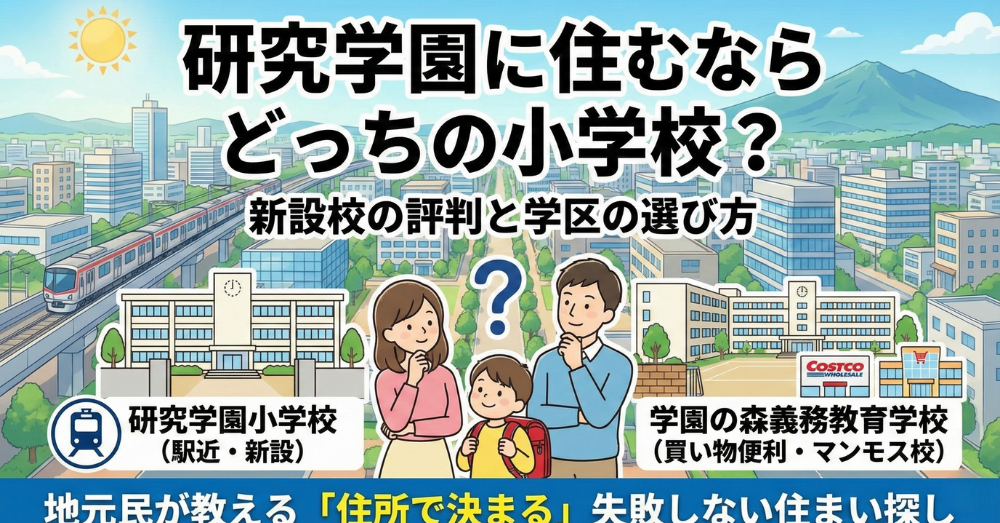 研究学園住むならどこ？